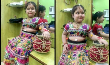 धनबाद: जनमााष्टमी के अवसर पर बच्चों की रुप-सज्जा राधा-कृष्ण कंपीटीशन