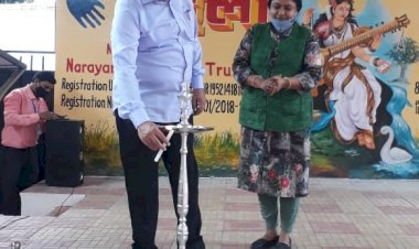 धनबाद: डीडीसी ने पहला कदम स्कूल में  विशेष बच्चों के प्रशिक्षण हेतु सिलाई मशीन का उद्घाटन किया