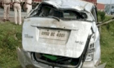 मुंबई से आ रही यूपी पुलिस की गाड़ी पलटी, गैंगस्टर की मौत, एमपी के गुना जिले में हुई कार एक्सीडेंट