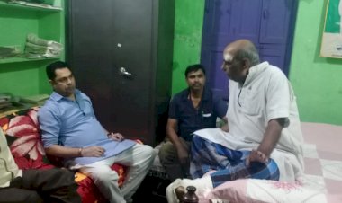 धनबाद: रणविजय सिंह ने बीमार बीजेकेएंमएस  लीडर से की मुलाकात