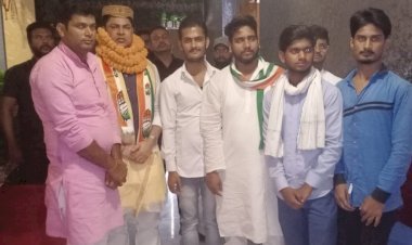 बिहार: झारखंड कांग्रेस के सचिव रणविजय का मघुबनी में स्वागत