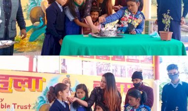 धनबाद: रणविजय सिंह की वाइफ रेखा सिंह ने पहला कदम स्कूल में विशेष बच्चों के साथ न्यू इयर सेलिब्रेट किया