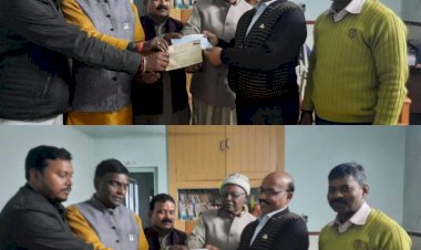 धनबाद:अयोध्या में राम मंदिर निर्माण के लिए बेकारबांध के अरविंद कुमार शर्मा ने दी 101000  रुपये की सहयोग राशि