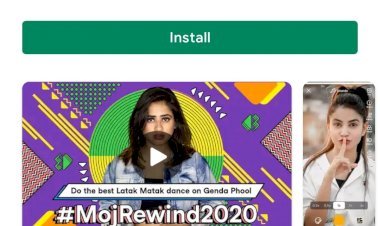 गूगल प्ले स्टोर पर Moj 10 करोड़ से ज्यादा डाउनलोड्स 