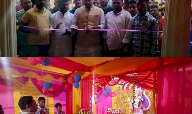 धनबाद: रणविजय सिंह ने वेस्टमोदीडीह सरस्वती पूजा पंडाल का उद्धघाटन किया