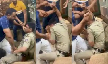 नई दिल्ली: पॉलिटिकल लीडर ने पुलिसकर्मी को बेरहमी से पीटा, वीडियो वायरल 