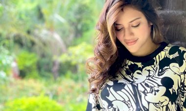 नींबू पानी के साथ प्रेग्नेंट एक्ट्रेस नुसरत जहां ने दिया पोज, शूटिंग फोटोज भी किये शेयर