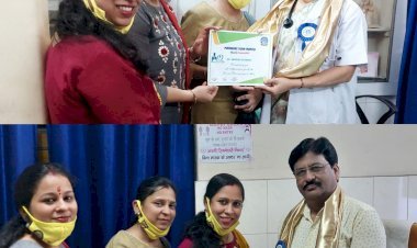 धनबाद: मारवाड़ी युवा मंच झरिया समृद्धि शाखा द्वारा डॉक्टर्स को किया गया सम्मानित 