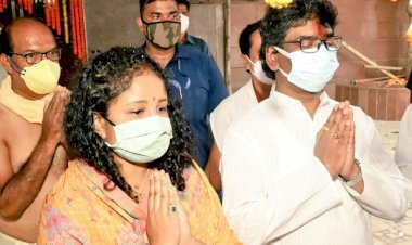 CM हेमन्त सोरेन जगन्नाथ मंदिर पहुंचकर पूजा-अर्चना की तथा राज्यवासियों की सुख-समृद्धि की भगवान जगन्नाथ से प्रार्थना की