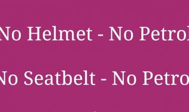 धनबाद: सभी पेट्रोल पंप संचालकों को लगाना होगा "नो हेलमेट-  नो पेट्रोल" व  "नो सीट बेल्ट - नो पेट्रोल" का होर्डिंग*