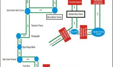 धनबाद: ट्रैफिक जाम से निजात के लिए ठोस पहल, टाउन में पैसेंजर बस ,मालवाहक एवं भारी वाहनों की नो इंट्री 