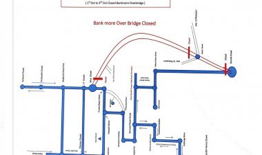बैंक मोड़ फ्लाईओवर पर 30 सितंबर की रात 12 बजे से चार अक्टूबर के सुबह सात बजे तक वाहनों का परिचालन रहेगा बंद