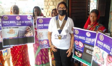 धनबाद: इनर व्हील क्लब ऑफ  का कैंसर के रोकथाम के लिए  जागरुकता अभियान, रैली