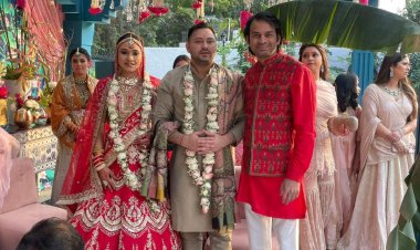 नई दिल्ली: रेचल के साथ परिणय सूत्र में बंधे तेजस्वी यादव,पहले सगाई फिर लिए सात फेरे, 13 दिसंबर को आयेंगे पटना