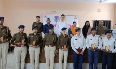 अंतर्राष्ट्रीय महिला दिवस के अवसर SP,DSP,SI व कांस्टेबल सम्मानित,SSP बोले- आधी आबादी पर गर्व 