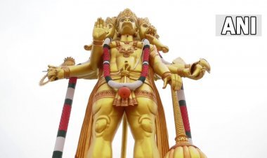 कर्नाटक: सीएम बसवराज बोम्मई ने तुमकुर161 फुट ऊंची हनुमान जी की प्रतिमा का किया अनावरण