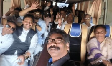 झारखंड:CM हेमंत सोरेन सभी MLA के साथ खुंटी के लतरातू डैम पहुंचे, छत्तीसगढ़ हो सकते हैं रवाना