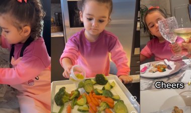 मां के लिए खाना बनाती दो साल की क्यूट नताली, वीडियो वायरल 