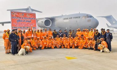 NDRF: भूकंप प्रभावित तुर्किये-सीरिया से सफल ऑपरेशन के बाद इंडिया लौटी NDRF टीम, हिंडन एयरपोर्ट पर स्वागत