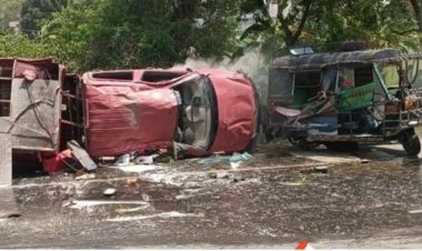 Bihar: हाजीपुर में गवर्नर का काफिला डिवाइडर से टकराया, ऑटो से जा भिड़ी दमकल गाड़ी, सात लोग जख्मी