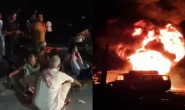 Bihar : मुजफ्फरपुर में निर्माण एजेंसी के वाहन ने दो को रौंदा, आक्रोशित लोगों ने फूंकी गाड़ियां, पुलिस ने किया लाठीचार्ज