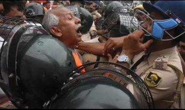 BJP Protest Patna : बीजेपी के विधानसभा मार्च में लाठीचार्ज, पार्टी लीडर विजय सिंह की मौत, कई MP और MLA घायल