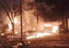धनबाद: सरायढेला के स्टील गेट सब्जी बाजार में भीषण आग, 12 से अधिक दुकानें राख; लाखों का नुकसान