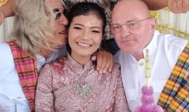 एक दुल्हन, दो दूल्हे! थाईलैंड में 37 साल की महिला ने एक ही मंडप में रचाई दो युवकों से शादी