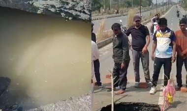 झारखंड: धनबाद की 461 करोड़ की 8-लेन सड़क फिर धंसी: उद्घाटन के बाद आठवीं बार बना गहरा गोफ