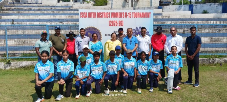 JSCA U-15 महिला क्रिकेट टूर्नामेंट का रोमांचक आगाज: धनबाद की दमदार जीत, खूंटी ने जमशेदपुर को हराया