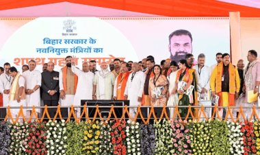 बिहार: सम्राट चौधरी कैबिनेट का मेगा विस्तार: नीतीश के बेटे निशांत बने मंत्री, 32 नेताओं ने ली शपथ