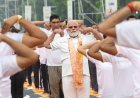 रेड रोड पर योगमय हुआ बंगाल, PM नरेंद्र  मोदी ने किया नेतृत्व; बोले- 70 में भी दिखें 50 जैसे, योग है समाधान