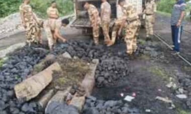 कोयला माफियाओं पर CISF का बड़ा प्रहार: 7 दिन में 1,277 टन अवैध कोयला जब्त, धनबाद में सबसे बड़ी कार्रवाई