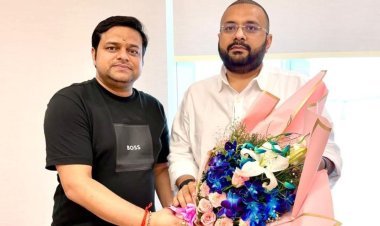 भारतीय जनता युवा मोर्चा के राष्ट्रीय अध्यक्ष हेमांग जोशी से मिले सत्यप्रकाश सिंह, दी नई जिम्मेदारी की बधाई