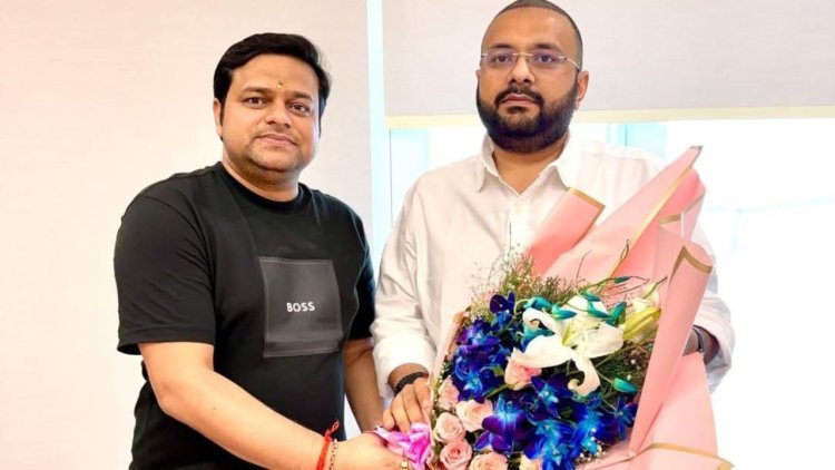 भारतीय जनता युवा मोर्चा के राष्ट्रीय अध्यक्ष हेमांग जोशी से मिले सत्यप्रकाश सिंह, दी नई जिम्मेदारी की बधाई