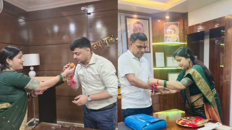 रक्षाबंधन पर अनोखा अपनापन: झरिया MLA रागिनी सिंह ने DC आदित्य रंजन और SSP प्रभात कुमार को बांधी राखी