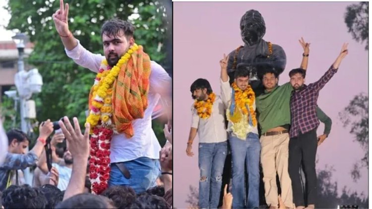 नंगे पैर लड़ी लड़ाई, जीत के बाद पहनी चप्पल, कंडक्टर के बेटे दीपांशु का DUSU में जलवा