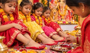 Kanya Pujan 2026: कन्याओं के पैरों में क्यों लगाते हैं आलता? जानें धार्मिक महत्व