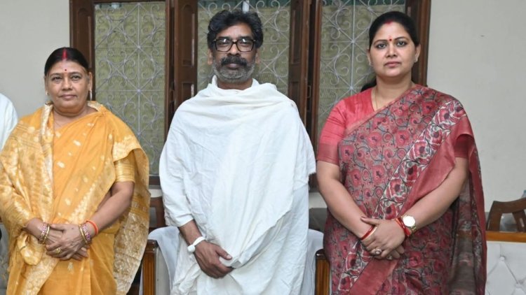 नेमरा पहुंचीं पूर्व मेयर इंदु देवी, रूपी सोरेन को दी श्रद्धांजलि; CM से मिलीं